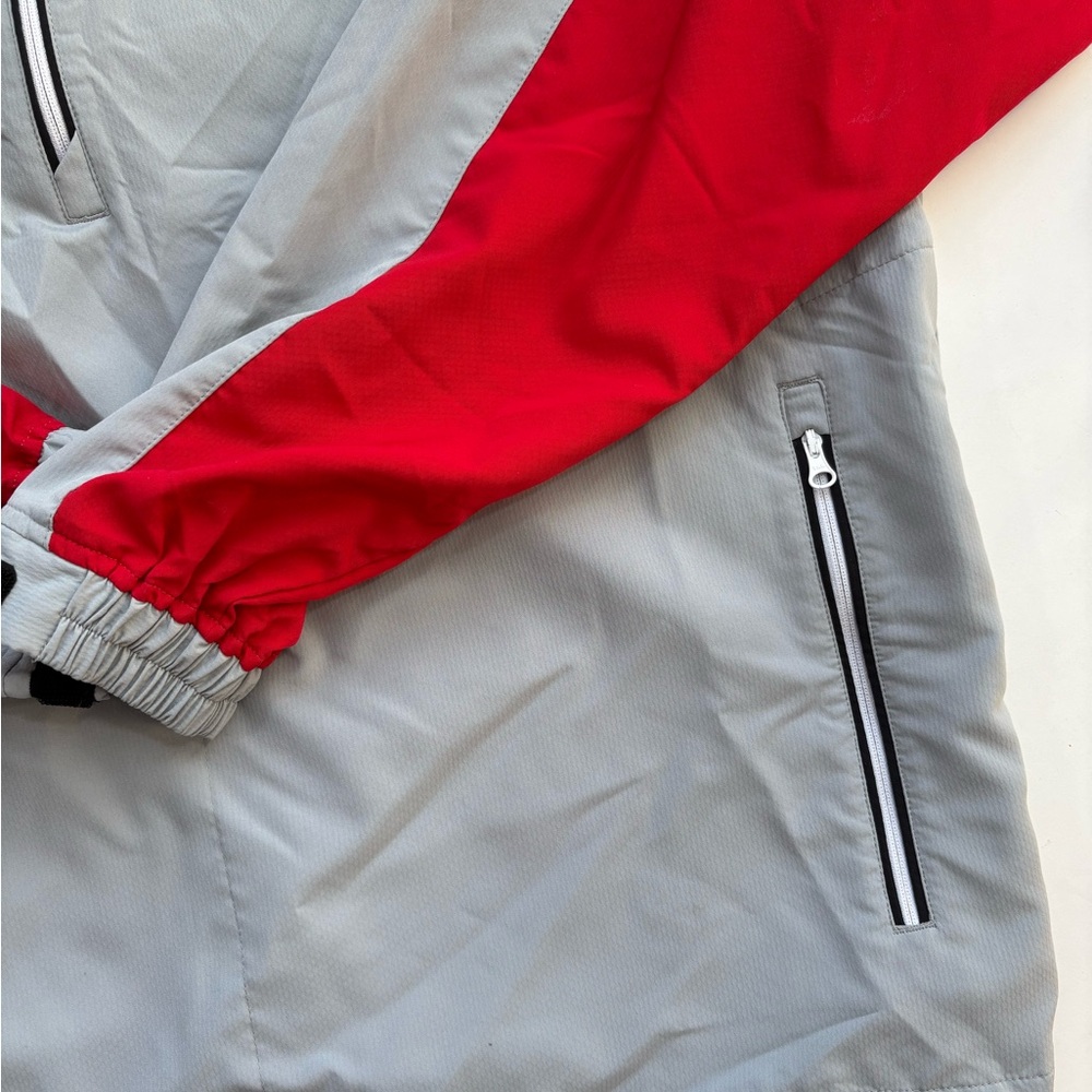Footjoy Men’s 1/4 Zip Pullover Golf Jacket Gray/Red Size Large - Picture 3 of 7